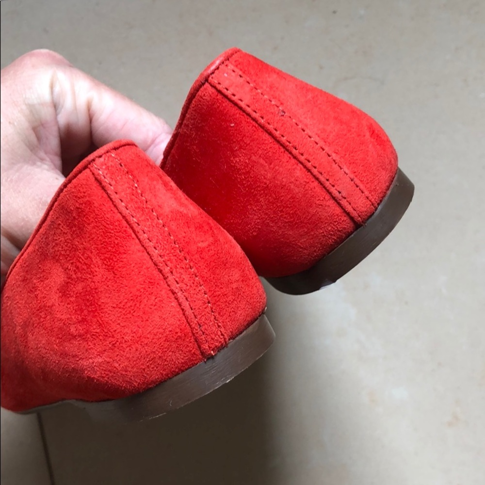 PRICE FIRM $158 J Crew Suede Smoking Flats Coral 6 - Picture 5 of 7